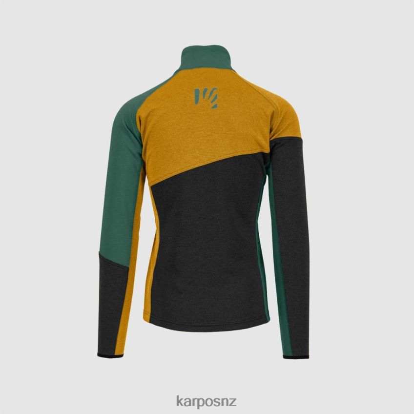 Fleece| BLACK/GOLD FLAKE/SMOKE PINE 0848P8264 Karpos FEDERA HALF-ZIP FLEECE Men