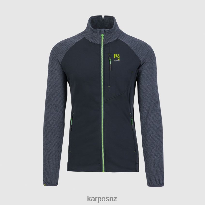 Fleece| BLACK/OMBRE BLUE/JASMINE GREEN 0848P8209 Karpos PIZZOCCO EVO FULL-ZIP FLEECE Men