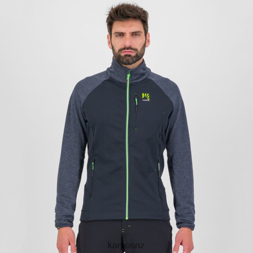 Fleece| BLACK/OMBRE BLUE/JASMINE GREEN 0848P8209 Karpos PIZZOCCO EVO FULL-ZIP FLEECE Men