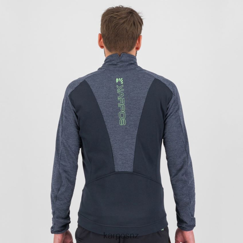 Fleece| BLACK/OMBRE BLUE/JASMINE GREEN 0848P8209 Karpos PIZZOCCO EVO FULL-ZIP FLEECE Men