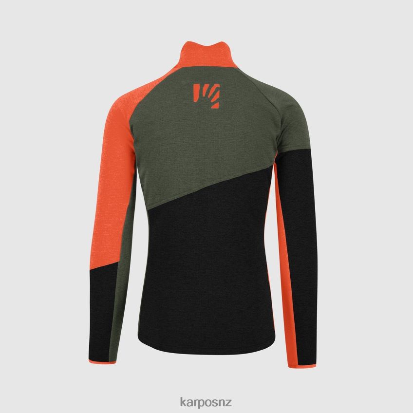Fleece| BLACK SAND/THYME/SPICY ORANGE 0848P8241 Karpos FEDERA FULL-ZIP FLEECE Men