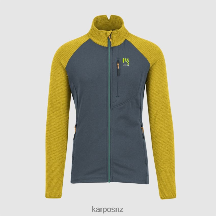 Fleece| DARK SLATE/LEMON CURRY 0848P8210 Karpos PIZZOCCO EVO FULL-ZIP FLEECE Men