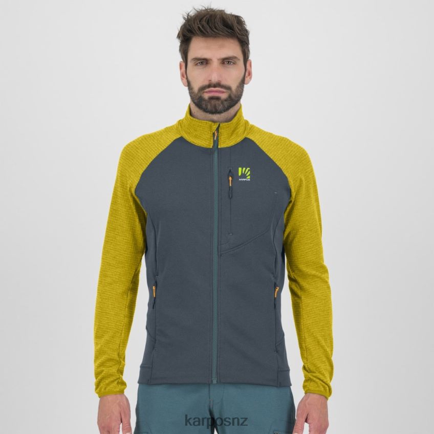 Fleece| DARK SLATE/LEMON CURRY 0848P8210 Karpos PIZZOCCO EVO FULL-ZIP FLEECE Men