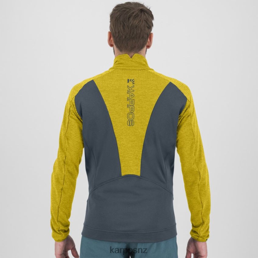 Fleece| DARK SLATE/LEMON CURRY 0848P8210 Karpos PIZZOCCO EVO FULL-ZIP FLEECE Men