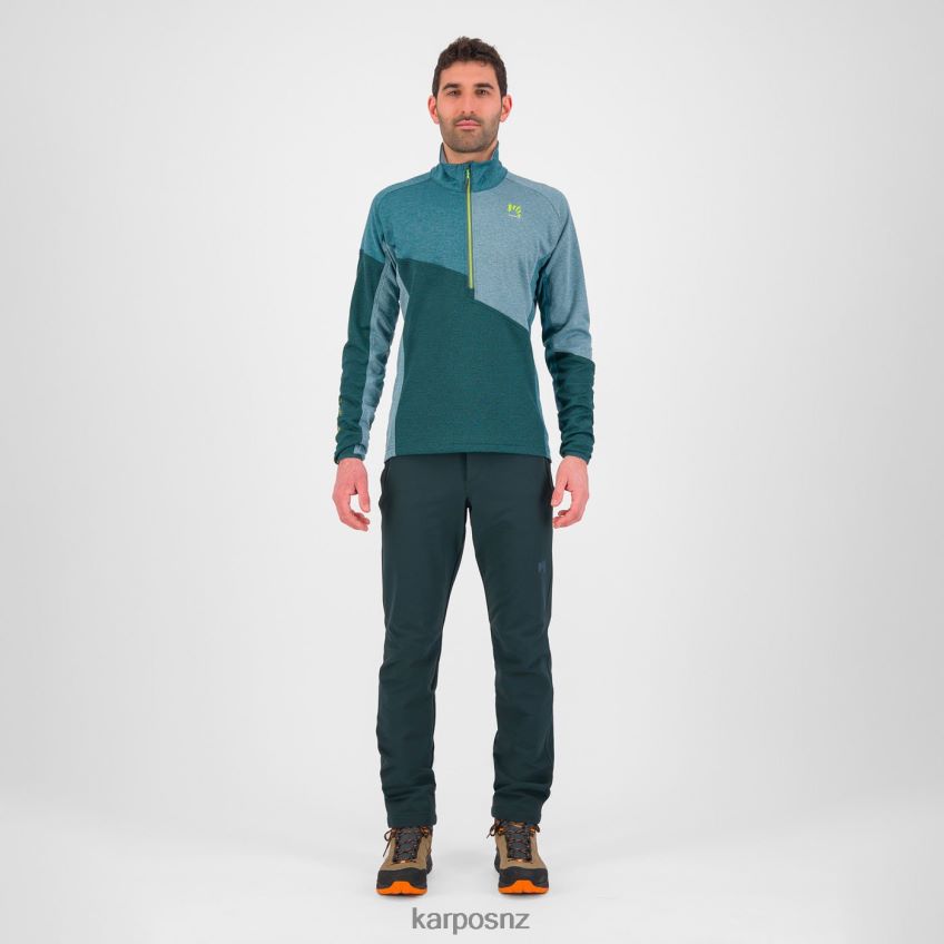 Fleece| FOREST/BALSAM/NORTH ATLANTIC 0848P8263 Karpos FEDERA HALF-ZIP FLEECE Men