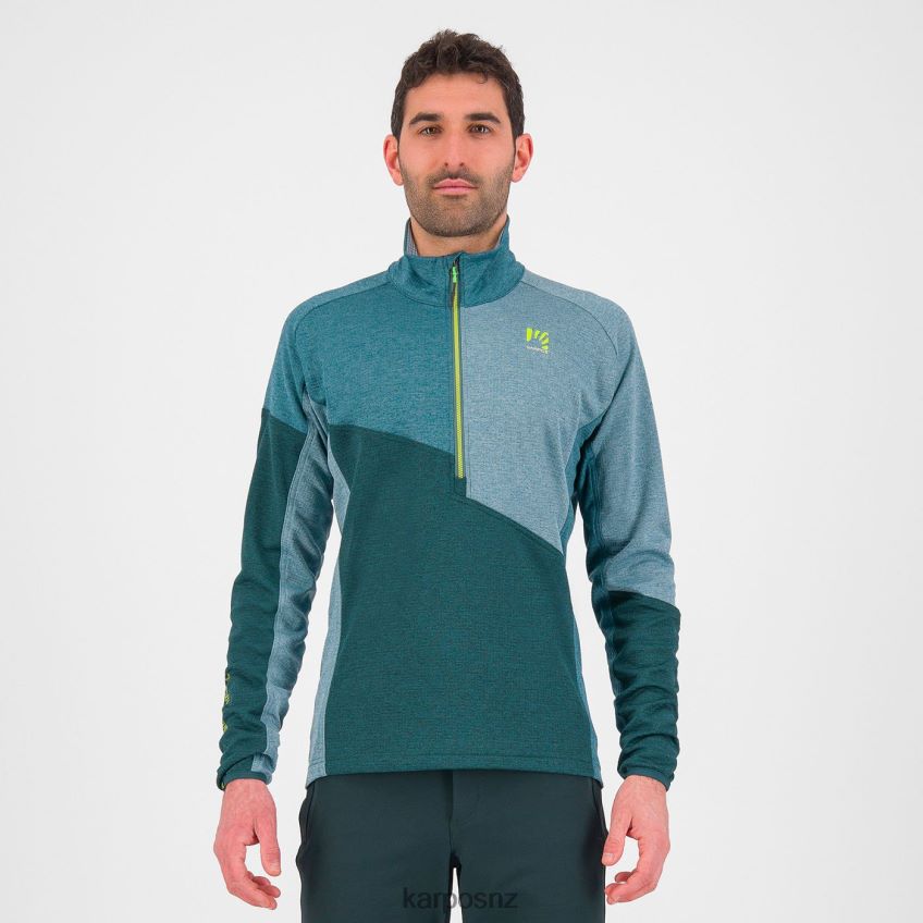 Fleece| FOREST/BALSAM/NORTH ATLANTIC 0848P8263 Karpos FEDERA HALF-ZIP FLEECE Men