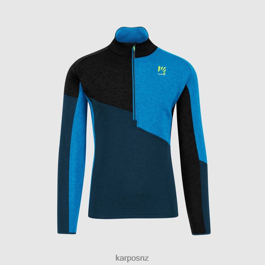 Fleece| MIDNIGHT/BLACK/DIVA BLUE 0848P8266 Karpos FEDERA HALF-ZIP FLEECE Men