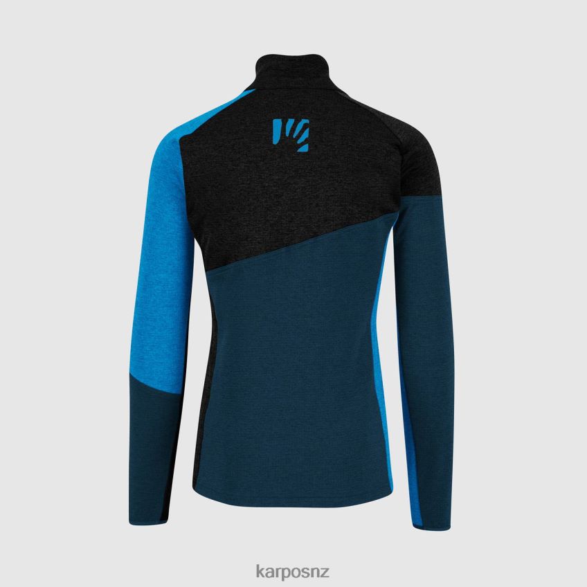 Fleece| MIDNIGHT/BLACK/DIVA BLUE 0848P8266 Karpos FEDERA HALF-ZIP FLEECE Men