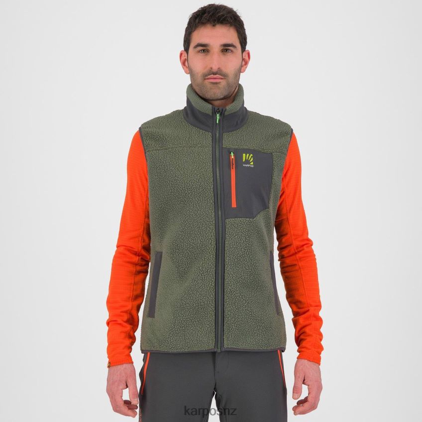 Fleece| THYME/BLACK SAND 0848P8151 Karpos 80\'S FLEECE VEST Men