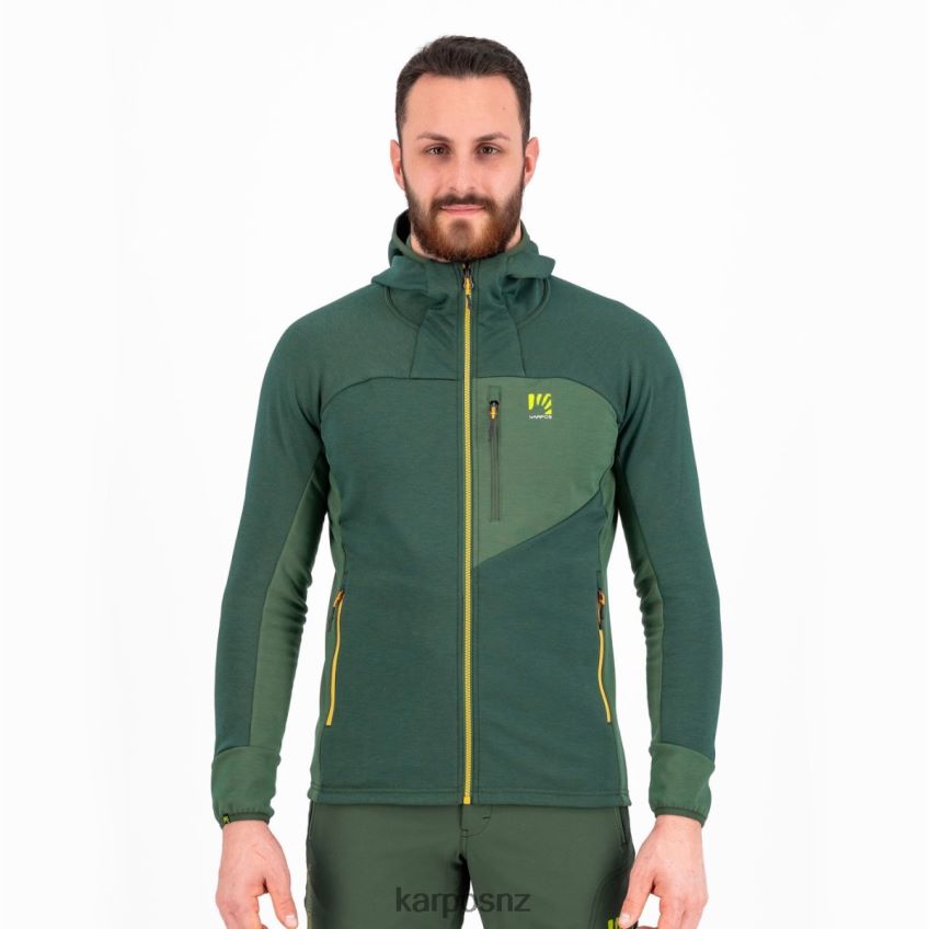 Hoody| JUNGLE GREEN/SMOKE PINE 0848P8205 Karpos MEZZODI HOODIE FLEECE Men