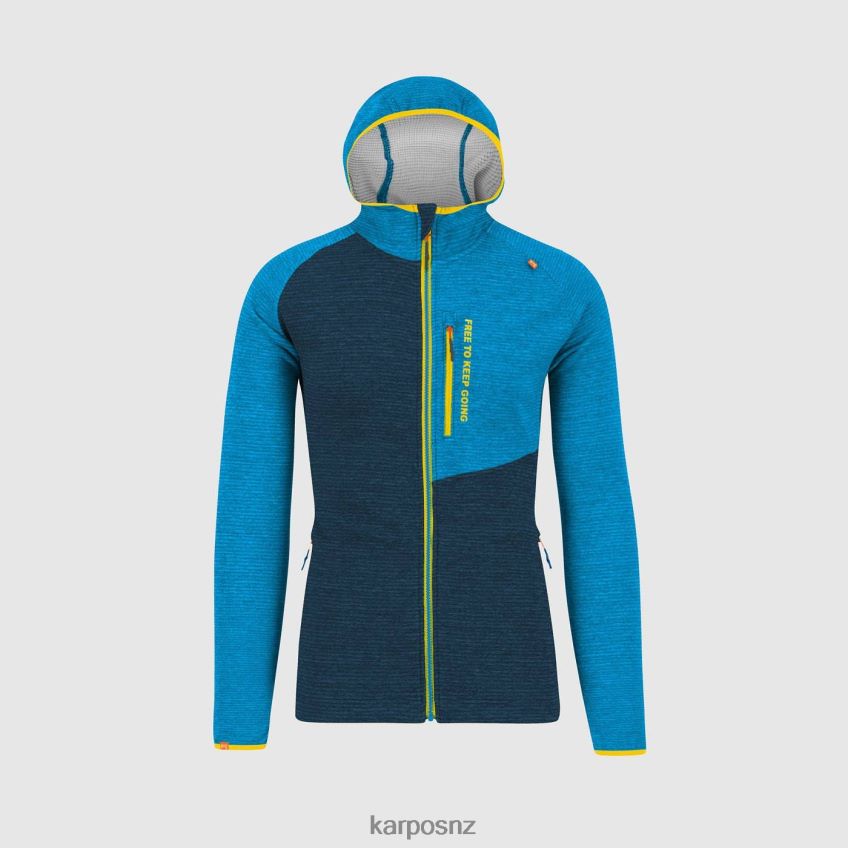 Hoody| MIDNIGHT/DIVA BLUE 0848P8179 Karpos CAMOSCIO FULL ZIP HOODIE Men