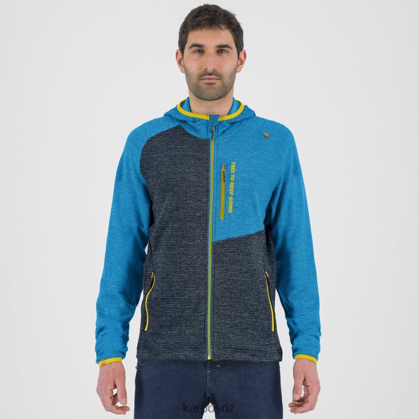 Hoody| MIDNIGHT/DIVA BLUE 0848P8179 Karpos CAMOSCIO FULL ZIP HOODIE Men