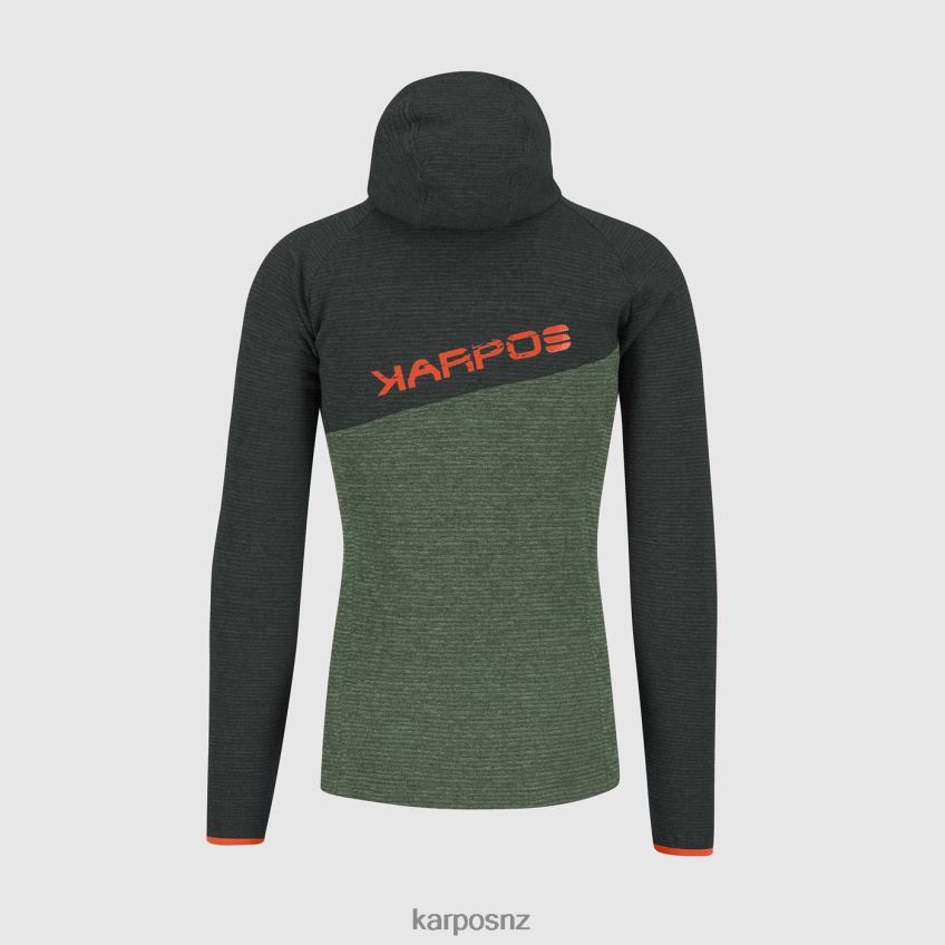 Hoody| THYME/BLACK SAND 0848P8178 Karpos CAMOSCIO FULL ZIP HOODIE Men