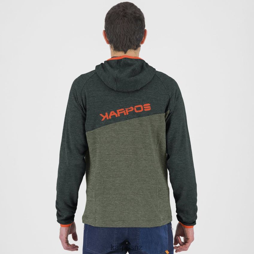 Hoody| THYME/BLACK SAND 0848P8178 Karpos CAMOSCIO FULL ZIP HOODIE Men