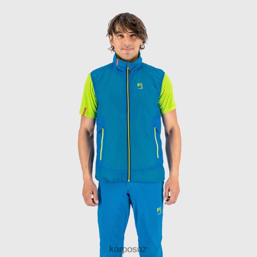 Vest| INDIGO B/JASMINE GREEN 0848P8129 Karpos K-PERFORMANCE HYBRID VEST Men