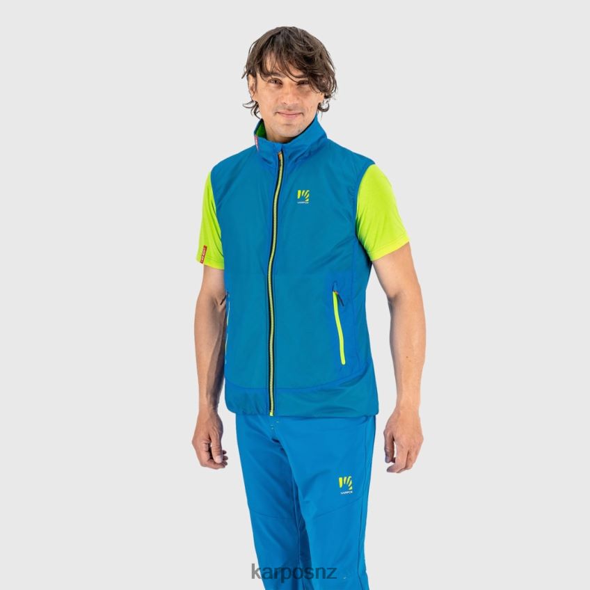 Vest| INDIGO B/JASMINE GREEN 0848P8129 Karpos K-PERFORMANCE HYBRID VEST Men