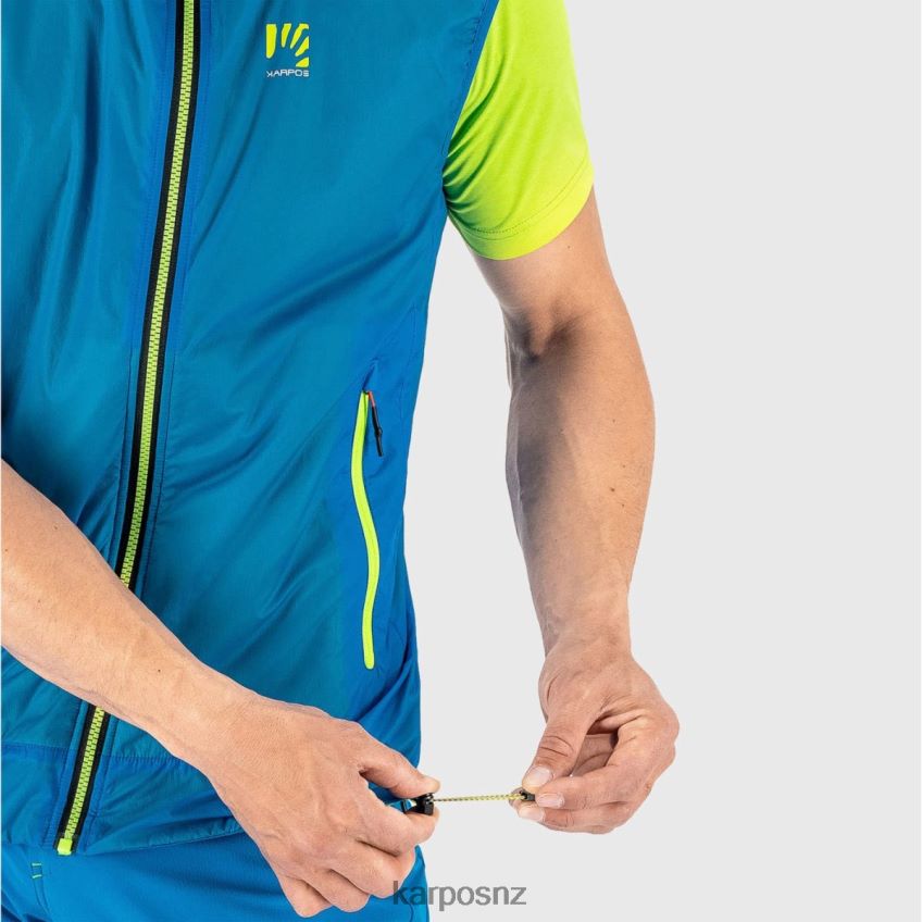 Vest| INDIGO B/JASMINE GREEN 0848P8129 Karpos K-PERFORMANCE HYBRID VEST Men