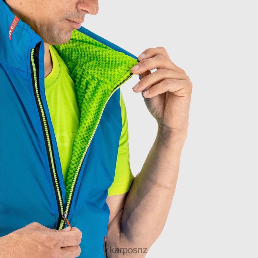 Vest| INDIGO B/JASMINE GREEN 0848P8129 Karpos K-PERFORMANCE HYBRID VEST Men