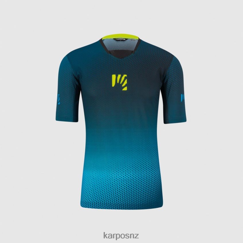 T-Shirt| BLACK/ENAMEL BLUE/YELLOW FLUO 0848P8332 Karpos VAL DI DENTRO TEE Men