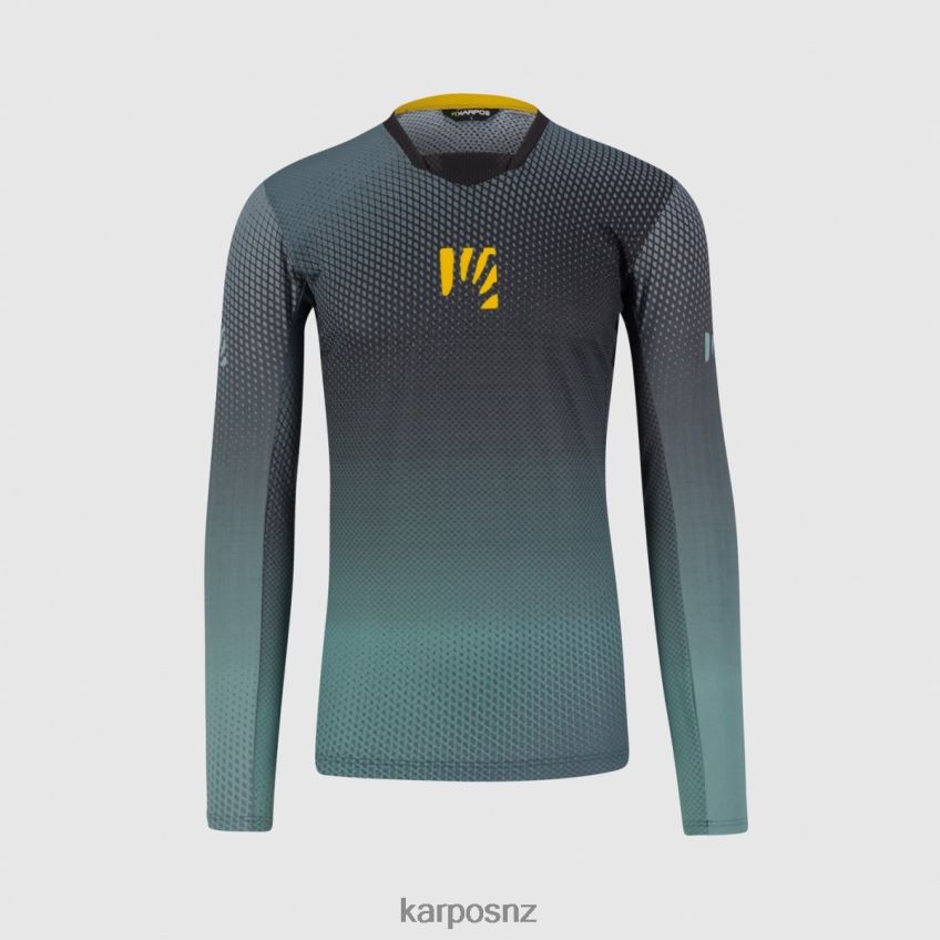 T-Shirt| BLACK/NORTH ATLANTIC/LEMON CUR 0848P8321 Karpos VAL DI DENTRO JERSEY LS Men
