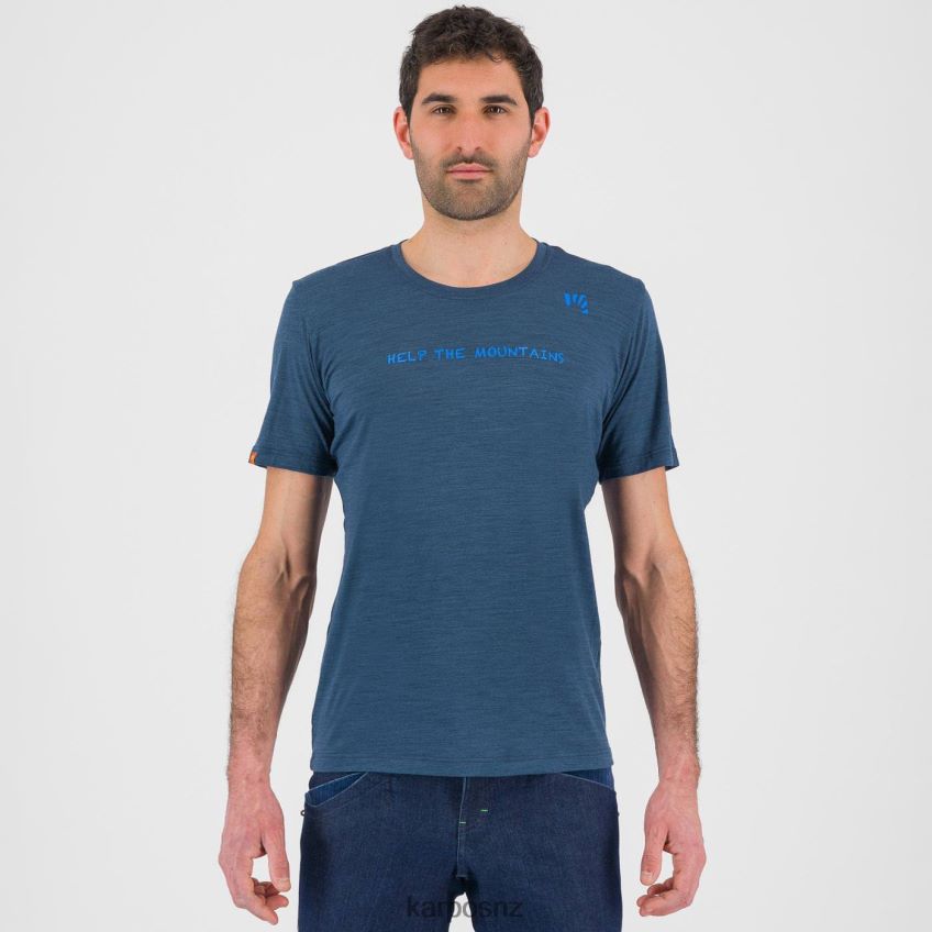 T-Shirt| MIDNIGHT/DIVA BLUE 0848P8331 Karpos VANOI MERINO T-SHIRT Men