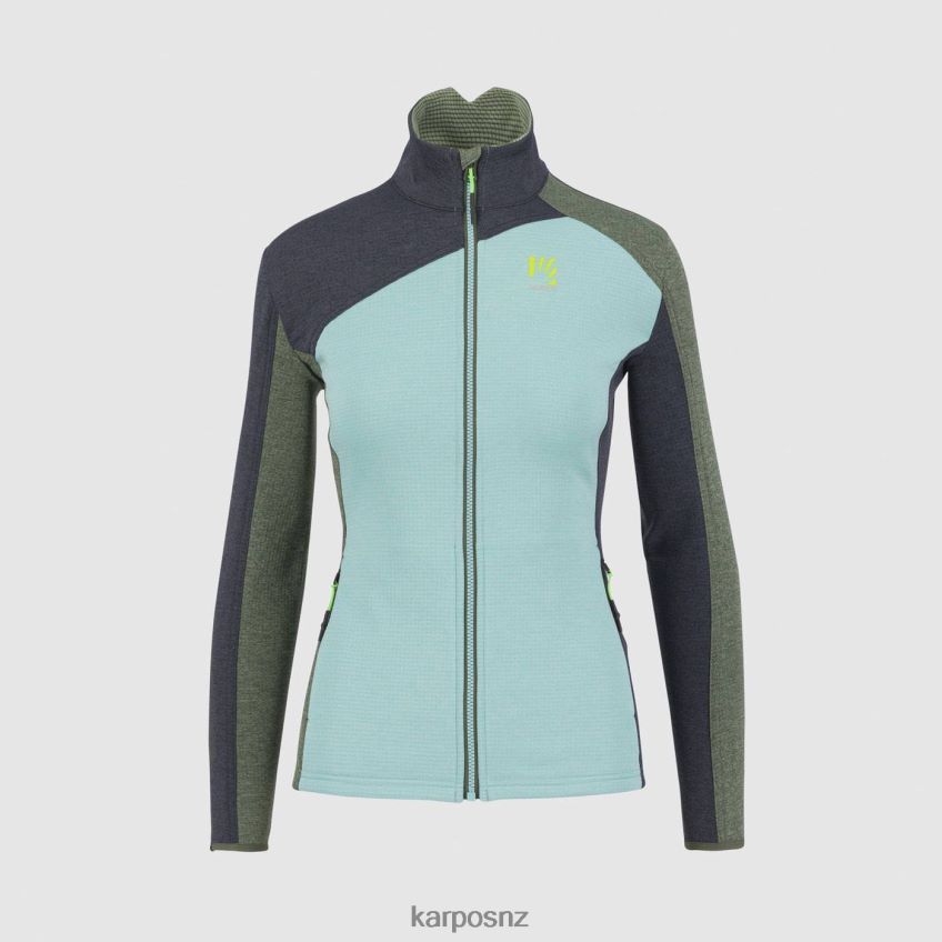 Fleece| AQUA SKY/BLACK SAND/THYME 0848P81182 Karpos FEDERA FULL-ZIP W FLEECE Women