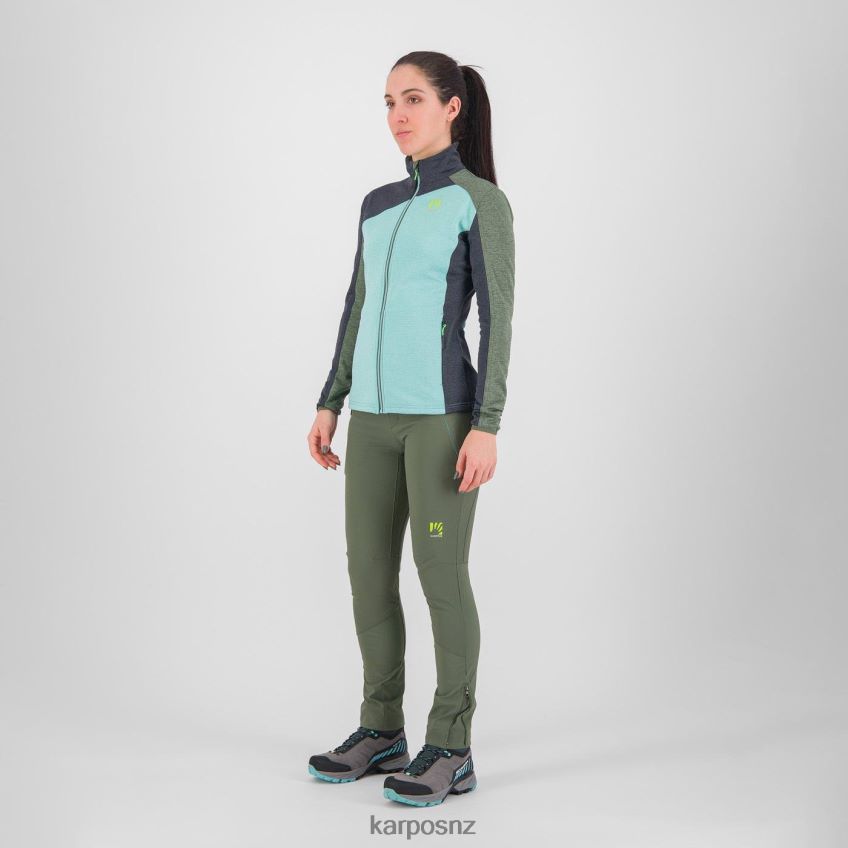 Fleece| AQUA SKY/BLACK SAND/THYME 0848P81182 Karpos FEDERA FULL-ZIP W FLEECE Women