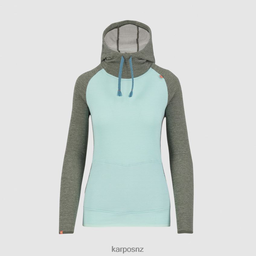 Fleece| AQUA SKY/THYME 0848P81172 Karpos CAMOSCIO W HOODIE Women