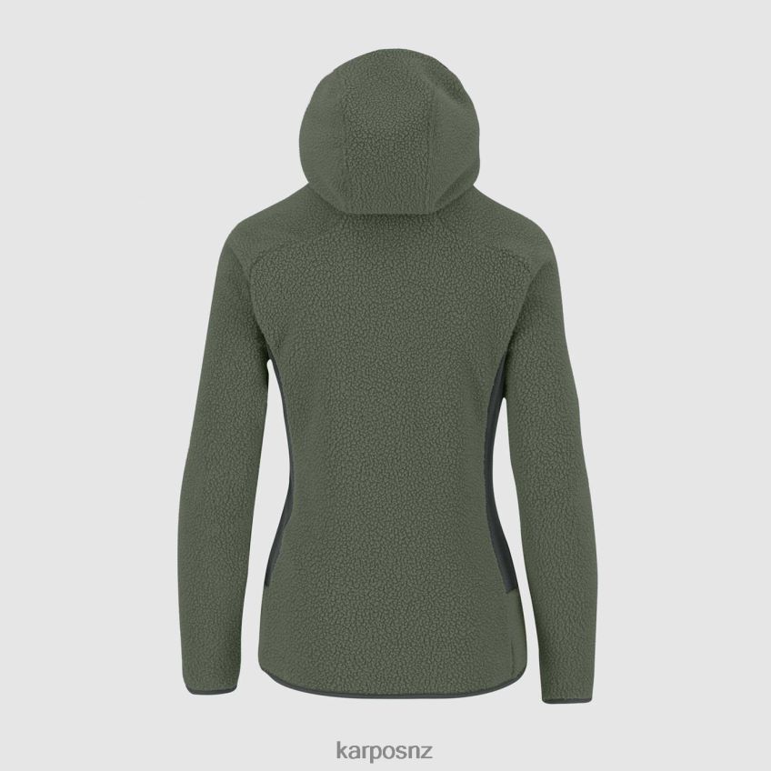 Fleece| BLACK SAND/THYME 0848P81113 Karpos 80\'S HOODIE W FLEECE Women