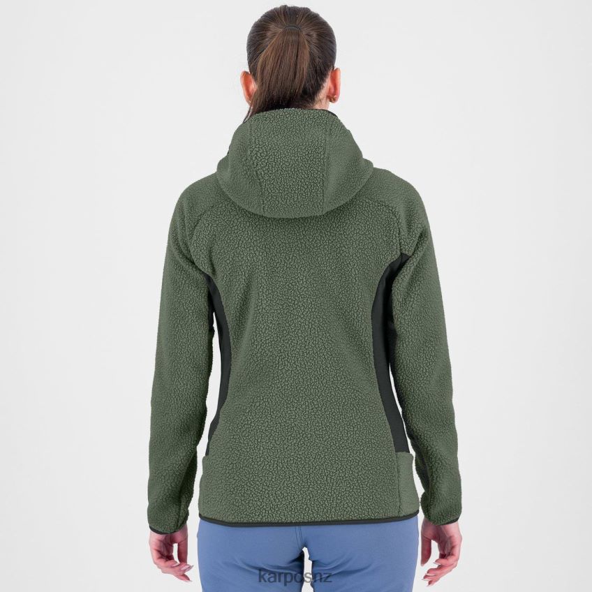 Fleece| BLACK SAND/THYME 0848P81113 Karpos 80\'S HOODIE W FLEECE Women