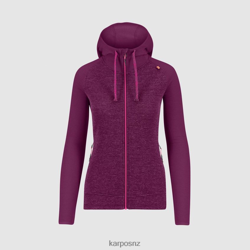 Fleece| BOYSENBERRY 0848P81121 Karpos CAMOSCIO W FULL ZIP HOOD Women