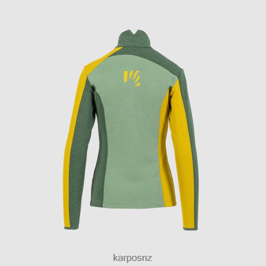 Fleece| FROSTY S./JUNGLE GREEN/GOLD FL 0848P81200 Karpos FEDERA HALF-ZIP W FLEECE Women