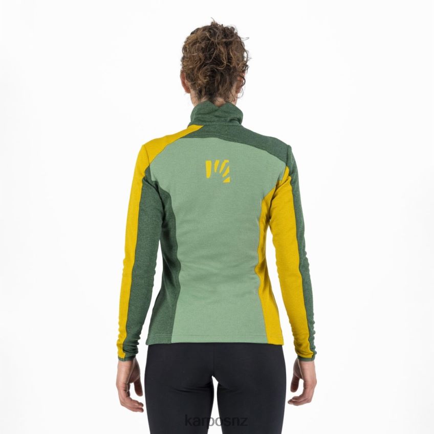 Fleece| FROSTY S./JUNGLE GREEN/GOLD FL 0848P81200 Karpos FEDERA HALF-ZIP W FLEECE Women