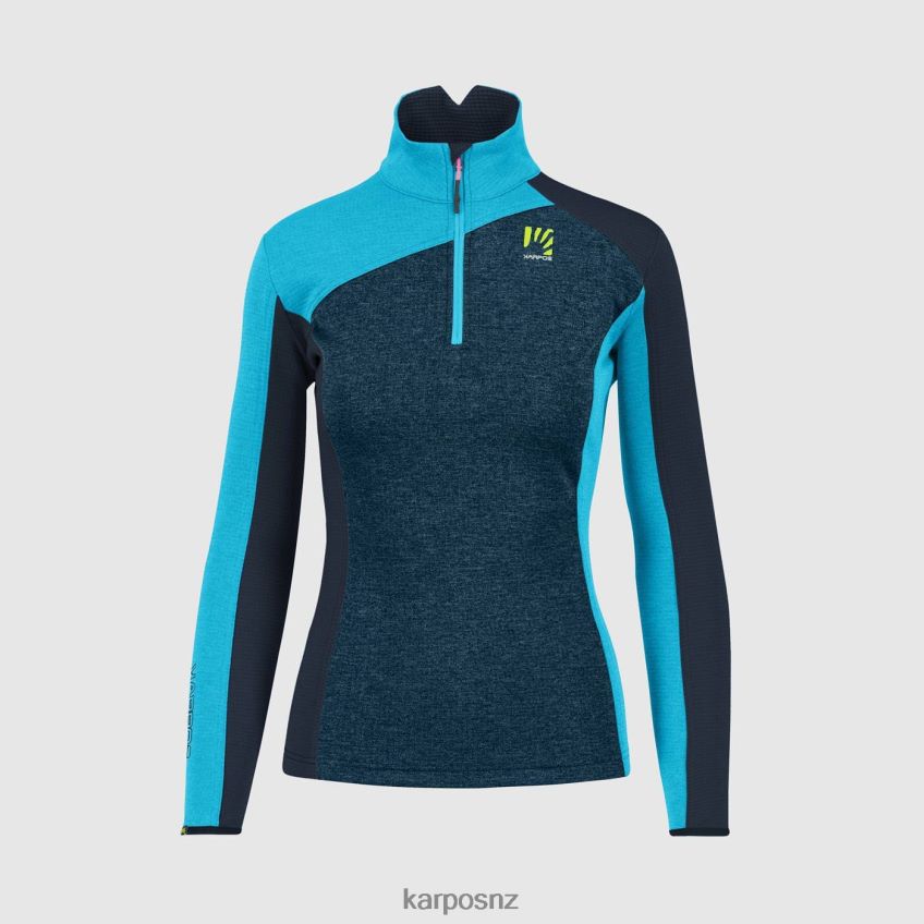 Fleece| MIDNIGHT/BLUE ATOLL/VULCAN 0848P81202 Karpos FEDERA HALF-ZIP W FLEECE Women