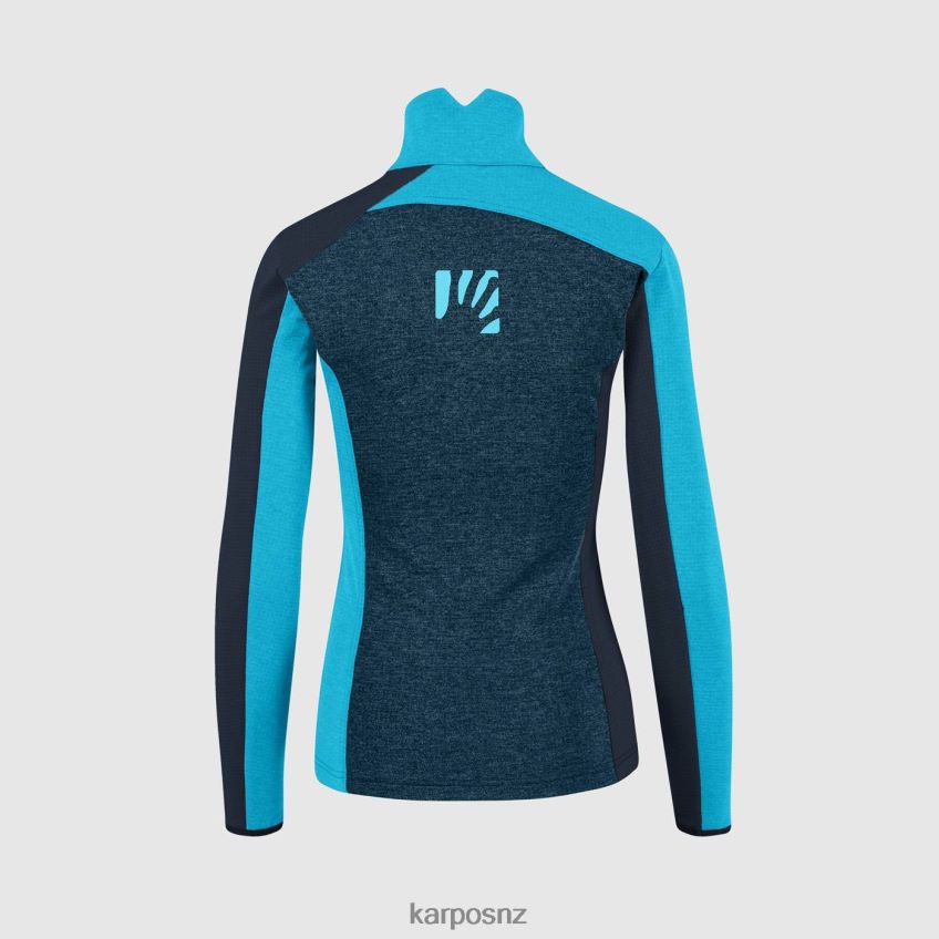 Fleece| MIDNIGHT/BLUE ATOLL/VULCAN 0848P81202 Karpos FEDERA HALF-ZIP W FLEECE Women