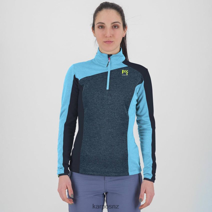 Fleece| MIDNIGHT/BLUE ATOLL/VULCAN 0848P81202 Karpos FEDERA HALF-ZIP W FLEECE Women