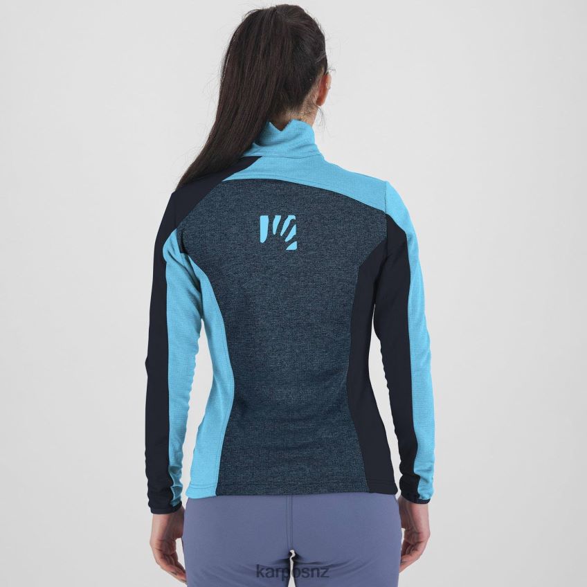 Fleece| MIDNIGHT/BLUE ATOLL/VULCAN 0848P81202 Karpos FEDERA HALF-ZIP W FLEECE Women