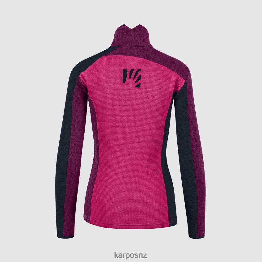 Fleece| PINK/BOYSENBERRY/VULCAN 0848P81186 Karpos FEDERA FULL-ZIP W FLEECE Women
