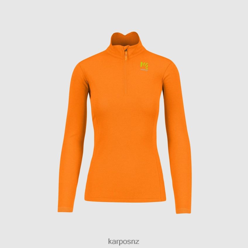 Fleece| VIBRANT ORANGE 0848P81205 Karpos PIZZOCCO W HALF ZIP Women