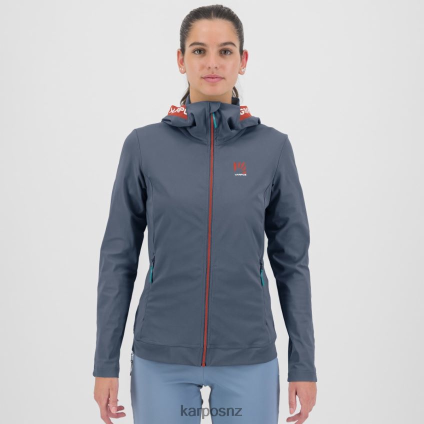 Fleece| VINTAGE INDIGO/HOT CORAL 0848P81143 Karpos EASYFRIZZ W FULL-ZIP HOODIE Women