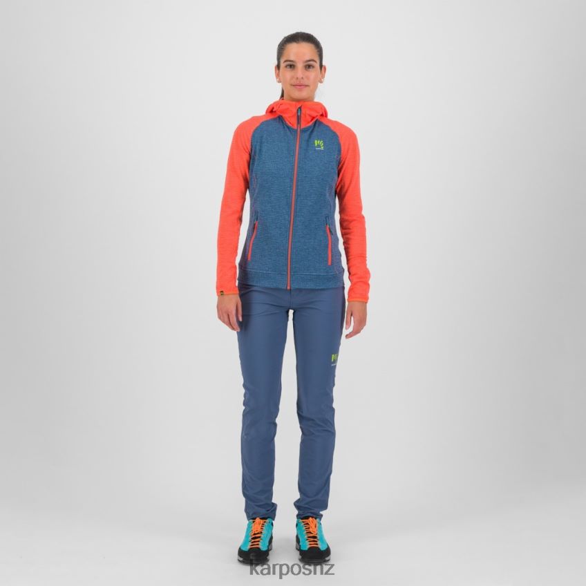 Fleece| VINTAGE INDIGO/HOT CORAL 0848P81165 Karpos AMBRIZZOLA W FULL-ZIP HOODIE Women