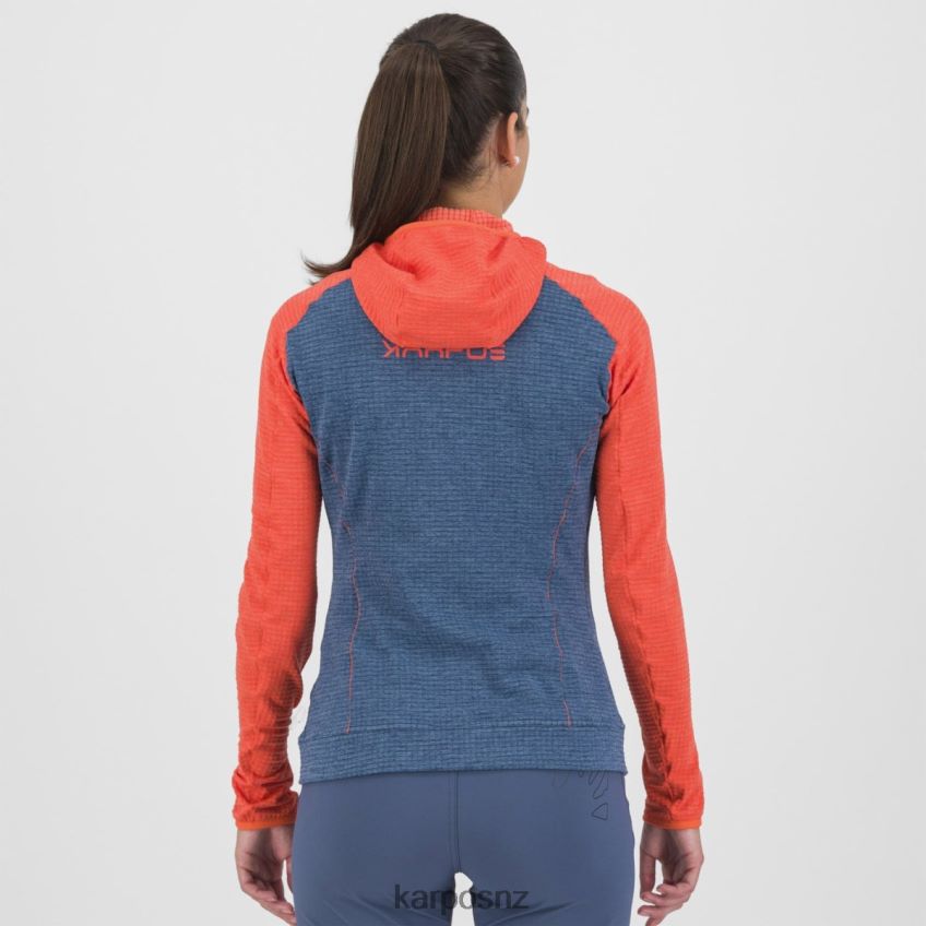Fleece| VINTAGE INDIGO/HOT CORAL 0848P81165 Karpos AMBRIZZOLA W FULL-ZIP HOODIE Women