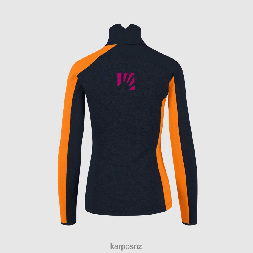 Fleece| VULCAN/VIBRANT ORANGE 0848P81199 Karpos FEDERA HALF-ZIP W FLEECE Women
