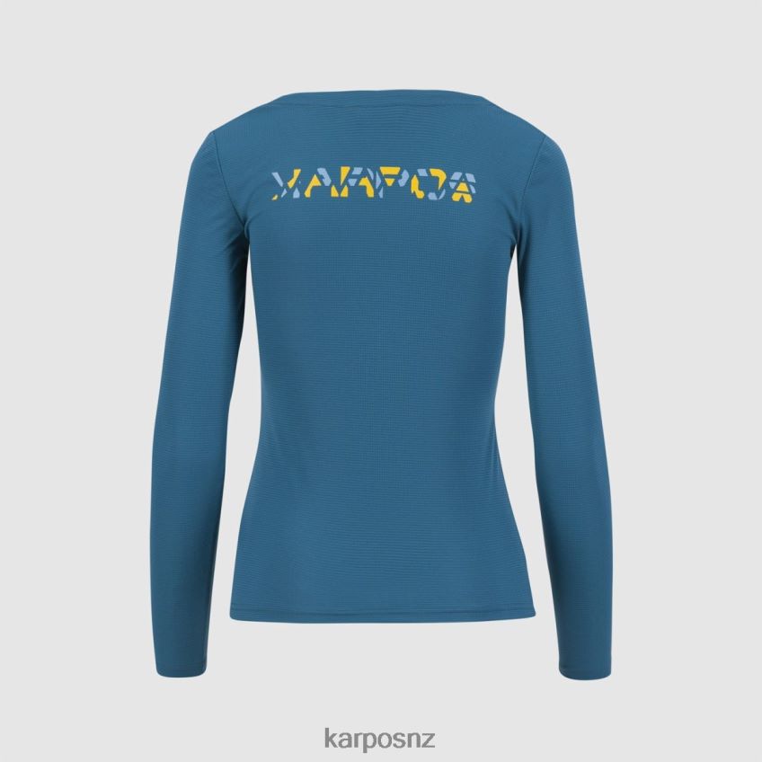T-Shirt| CORSAIR/ADRIATIC BLUE/LEMON CU 0848P81311 Karpos LOMA W JERSEY LS Women