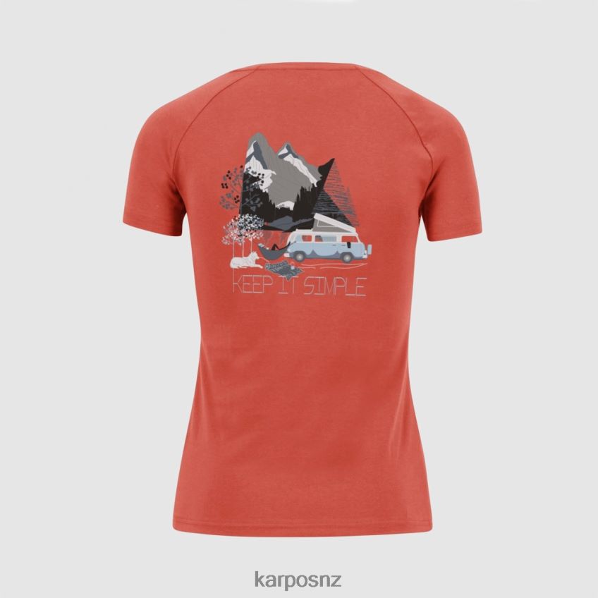 T-Shirt| HOT CORAL 0848P81366 Karpos GENZIANELLA W T-SHIRT Women