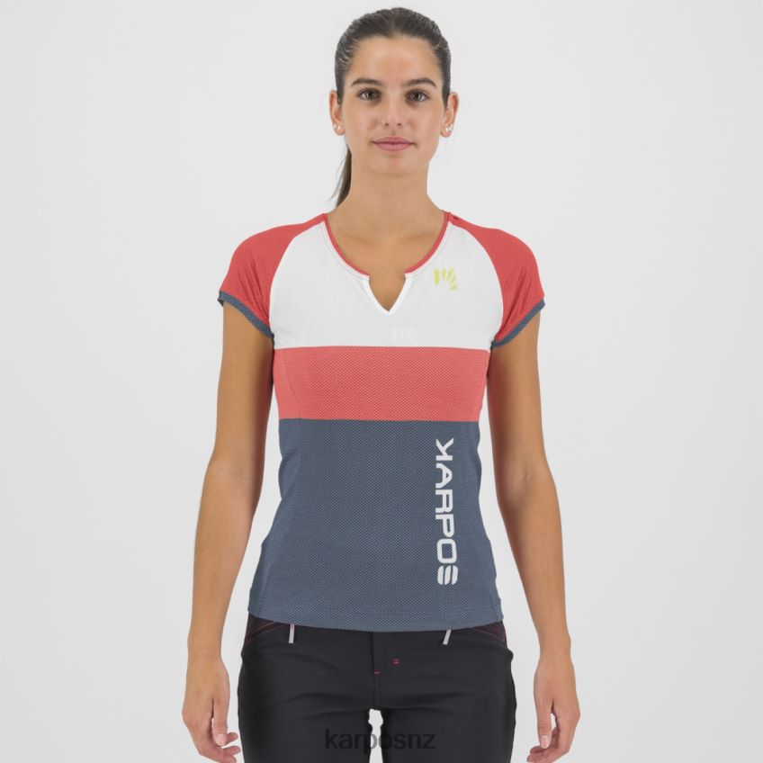 T-Shirt| HOT CORAL/CLOUD DANCER/VINTAGE 0848P81246 Karpos MOVED EVO W JERSEY Women